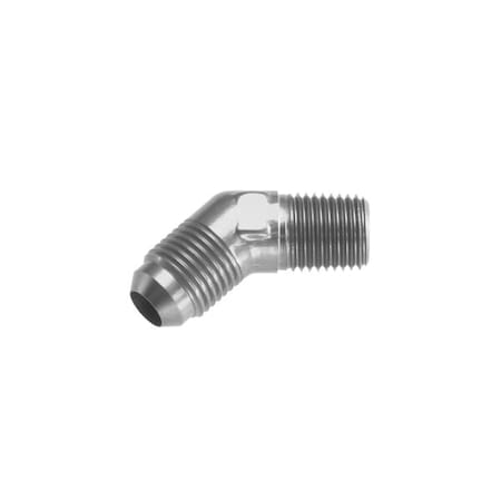 -06 45 DEGREE MALE ADAPTER TO -02 (1/8) NPT MALE - CLEAR